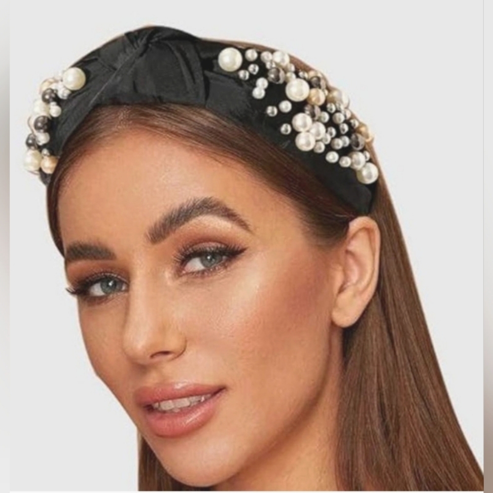 New beaded Padded Knotted Hairbands: Non-Slip Accessories for Women Headband